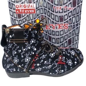 TMA EYES Women's Hand-stitched Suede Side Zipper Ankle Boots size 8.5